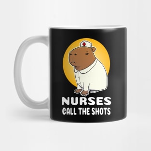 Nurses call the shots Capybara Nurse Costume Mug